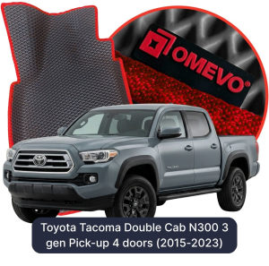OMEVO 5D Pro EVA Dywaniki do Toyota Tacoma Double Cab N300 3 gen Pick-up 4 drzwi (2015-2023)