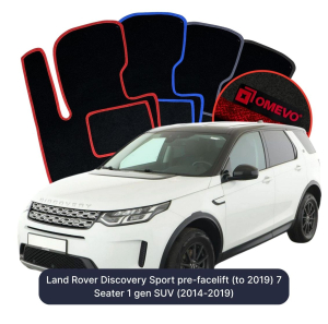 Dywaniki Welurowe OMEVO do Land Rover Discovery Sport przedliftingowy (do 2019) 7-osobowy 1 gen SUV (2014-2019)