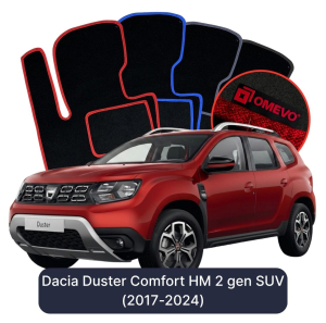 Dywaniki Welurowe OMEVO do Dacia Duster Comfort HM 2 gen SUV (2017-2024)