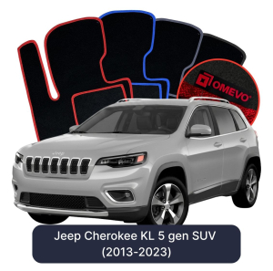 Dywaniki Welurowe OMEVO do Jeep Cherokee KL 5 gen SUV (2013-2023)