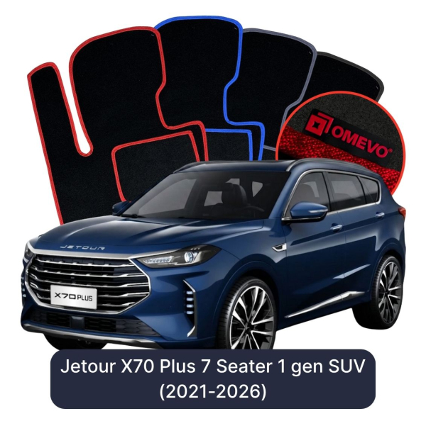 Welurowe Dywaniki samochodowe OMEVO do Jetour X70 Plus 7-osobowy 1 gen SUV (2021-2026)