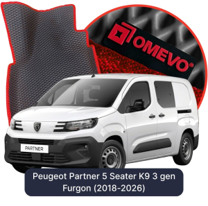 OMEVO 5D Pro EVA Dywaniki do Peugeot Partner 5-osobowy K9 3 gen  (2018-2026)