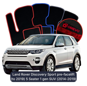 Dywaniki Welurowe OMEVO do Land Rover Discovery Sport przedliftingowy (do 2019) 5-osobowy 1 gen SUV (2014-2019)
