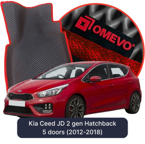 OMEVO 5D Pro EVA Dywaniki do Kia Ceed JD 2 gen Hatchback 5 drzwi (2012-2018)