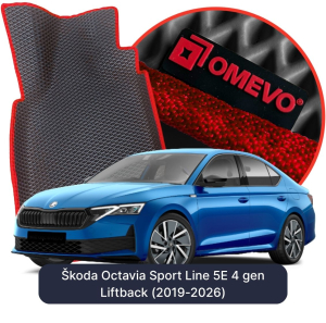 OMEVO 5D Pro EVA Dywaniki do Škoda Octavia Sport Line 5E 4 gen Liftback (2019-2026)