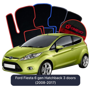 Dywaniki Welurowe OMEVO do Ford Fiesta 6 gen Hatchback 3 drzwi (2008-2017)