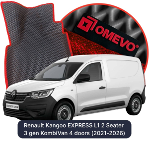 OMEVO 5D Pro EVA Dywaniki do Renault Kangoo EXPRESS L1 2-Osobowy  3 gen KombiVan 4 drzwi (2021-2026)