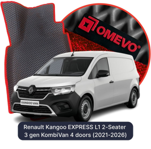 OMEVO 5D Pro EVA Dywaniki do Renault Kangoo EXPRESS L2 2-Osobowy 3 gen KombiVan 4 drzwi (2021-2026)