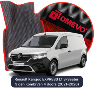 OMEVO 5D Pro EVA Dywaniki do Renault Kangoo EXPRESS L2 3-Osobowy 3 gen KombiVan 4 drzwi (2021-2026)