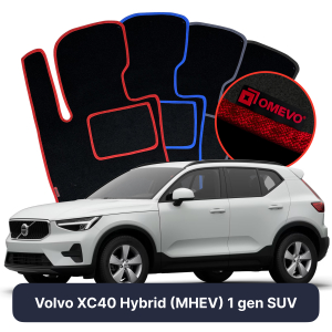 Dywaniki Welurowe OMEVO do Volvo XC40 Hybryda (MHEV) 1 gen SUV (2017-2026)