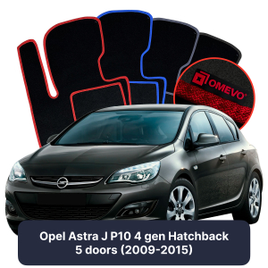 Dywaniki Welurowe OMEVO do Opel Astra J P10 4 gen Hatchback 5 drzwi (2009-2015)