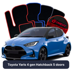 Dywaniki Welurowe OMEVO do Toyota Yaris 4 gen Hatchback 5 drzwi (2020-2026)