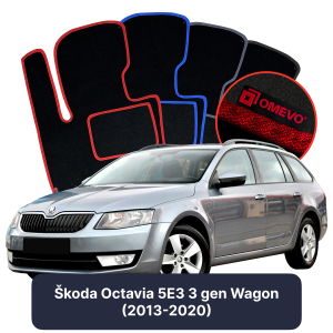 Dywaniki Welurowe OMEVO do Škoda Octavia 5E3 3 gen Kombi (2013-2020)