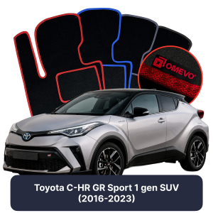 Dywaniki Welurowe OMEVO do Toyota C-HR GR Sport 1 gen SUV (2016-2023)