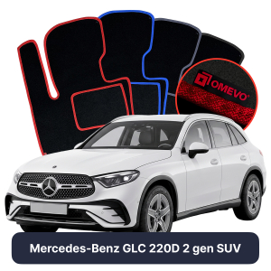 Dywaniki Welurowe OMEVO do Mercedes-Benz GLC 220D 2 gen SUV (2022-2026)