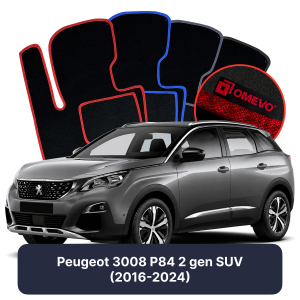 Dywaniki Welurowe OMEVO do Peugeot 3008 P84 2 gen SUV (2016-2024)