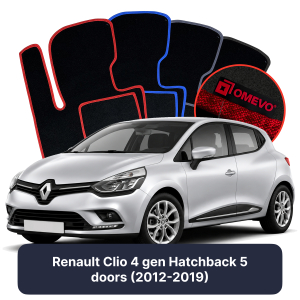 Dywaniki Welurowe OMEVO do Renault Clio 4 gen Hatchback 5 drzwi (2012-2019)