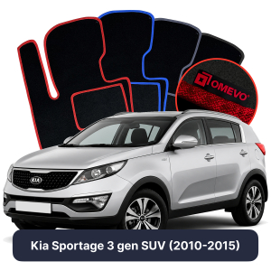 Dywaniki Welurowe OMEVO do Kia Sportage 3 gen SUV (2010-2015)
