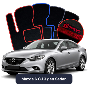 Dywaniki Welurowe OMEVO do Mazda 6 GJ 3 gen Sedan (2012-2026)