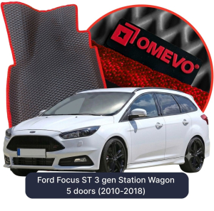 OMEVO 5D Pro EVA Dywaniki do Ford Focus ST 3 gen Kombi 5 drzwi (2010-2018)