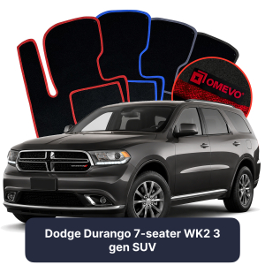 Dywaniki Welurowe OMEVO do Dodge Durango 7-osobowy WK2 3 gen SUV (2010-2026)