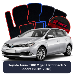 Dywaniki Welurowe OMEVO do Toyota Auris E180 2 gen Hatchback 5 drzwi (2012-2018)