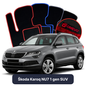 Dywaniki Welurowe OMEVO do Škoda Karoq NU7 1 gen SUV (2017-2026)