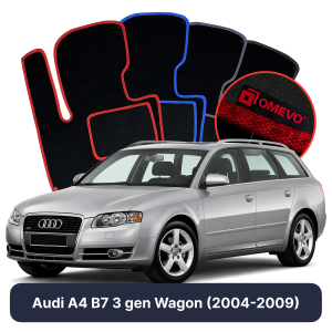 Dywaniki Welurowe OMEVO do Audi A4 B7 3 gen Kombi (2004-2009)