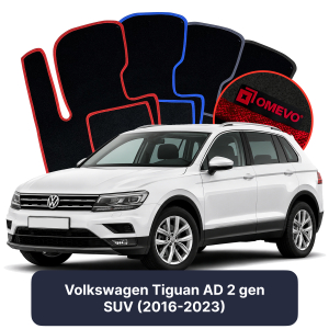 Dywaniki Welurowe OMEVO do Volkswagen Tiguan AD 2 gen SUV (2016-2023)