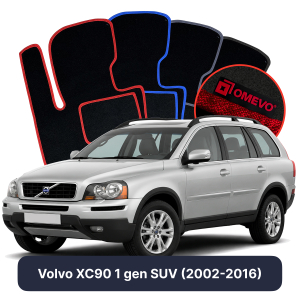 Dywaniki Welurowe OMEVO do Volvo XC90 1 gen SUV (2002-2016)