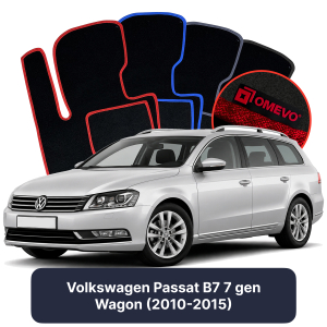 Dywaniki Welurowe OMEVO do Volkswagen Passat B7 7 gen Kombi (2010-2015)