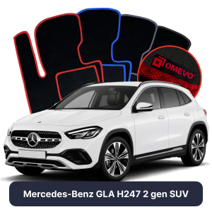 Dywaniki Welurowe OMEVO do Mercedes-Benz GLA H247 2 gen SUV (2020-2026)