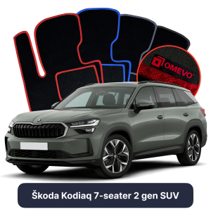 Dywaniki Welurowe OMEVO do Škoda Kodiaq 7-osobowy  2 gen SUV (2024-2026)