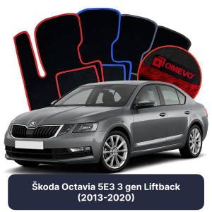 Dywaniki Welurowe OMEVO do Škoda Octavia 5E3 3 gen Liftback (2013-2020)