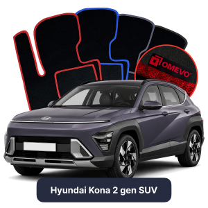 Dywaniki Welurowe OMEVO do Hyundai Kona 2 gen SUV (2022-2026)