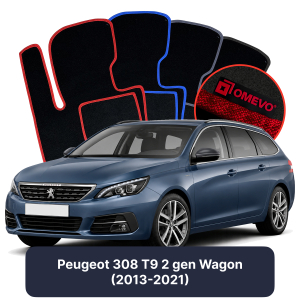 Dywaniki Welurowe OMEVO do Peugeot 308 T9 2 gen Kombi (2013-2021)