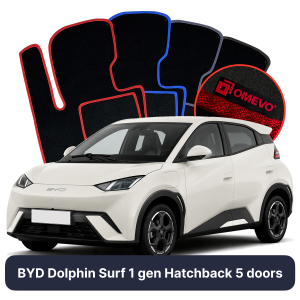 Dywaniki Welurowe OMEVO do BYD Dolphin Surf 1 gen Hatchback 5 drzwi (2021-2026)