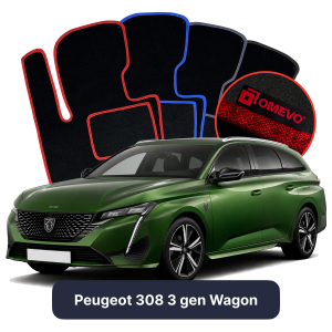 Dywaniki Welurowe OMEVO do Peugeot 308 3 gen Kombi (2021-2026)