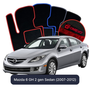 Dywaniki Welurowe OMEVO do Mazda 6 GH 2 gen Sedan (2007-2012)
