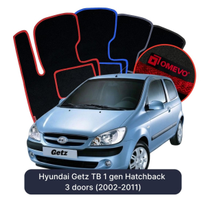 Dywaniki Welurowe OMEVO do Hyundai Getz TB 1 gen Hatchback 3 drzwi (2002-2011)