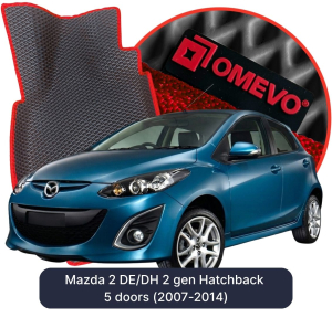 OMEVO 5D Pro EVA Dywaniki do Mazda 2 DE/DH 2 gen Hatchback 5 drzwi (2007-2014)