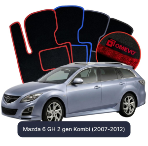 Dywaniki Welurowe OMEVO do Mazda 6 GH 2 gen Kombi (2007-2012)