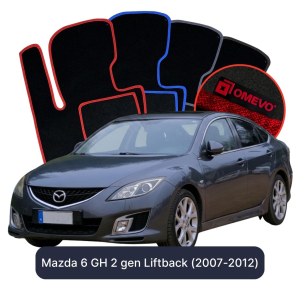 Dywaniki Welurowe OMEVO do Mazda 6 GH 2 gen Liftback (2007-2012)