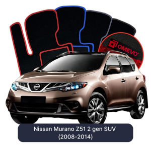 Dywaniki Welurowe OMEVO do Nissan Murano Z51 2 gen SUV (2008-2014)