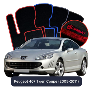 Dywaniki Welurowe OMEVO do Peugeot 407 1 gen Coupe (2005-2011)