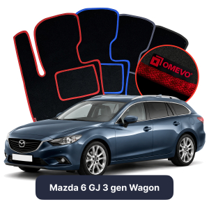 Dywaniki Welurowe OMEVO do Mazda 6 GJ 3 gen Kombi (2012-2026)