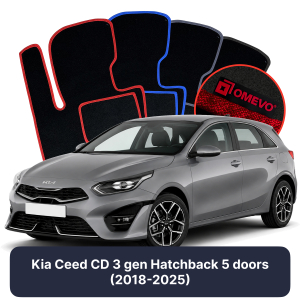 Dywaniki Welurowe OMEVO do Kia Ceed CD 3 gen Hatchback 5 drzwi (2018-2025)