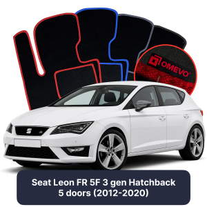 Dywaniki Welurowe OMEVO do Seat Leon FR 5F 3 gen Hatchback 5 drzwi (2012-2020)