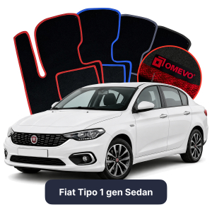 Dywaniki Welurowe OMEVO do Fiat Tipo 1 gen Sedan (2015-2026)