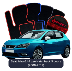 Dywaniki Welurowe OMEVO do Seat Ibiza 6J 4 gen Hatchback 5 drzwi (2008-2017)
